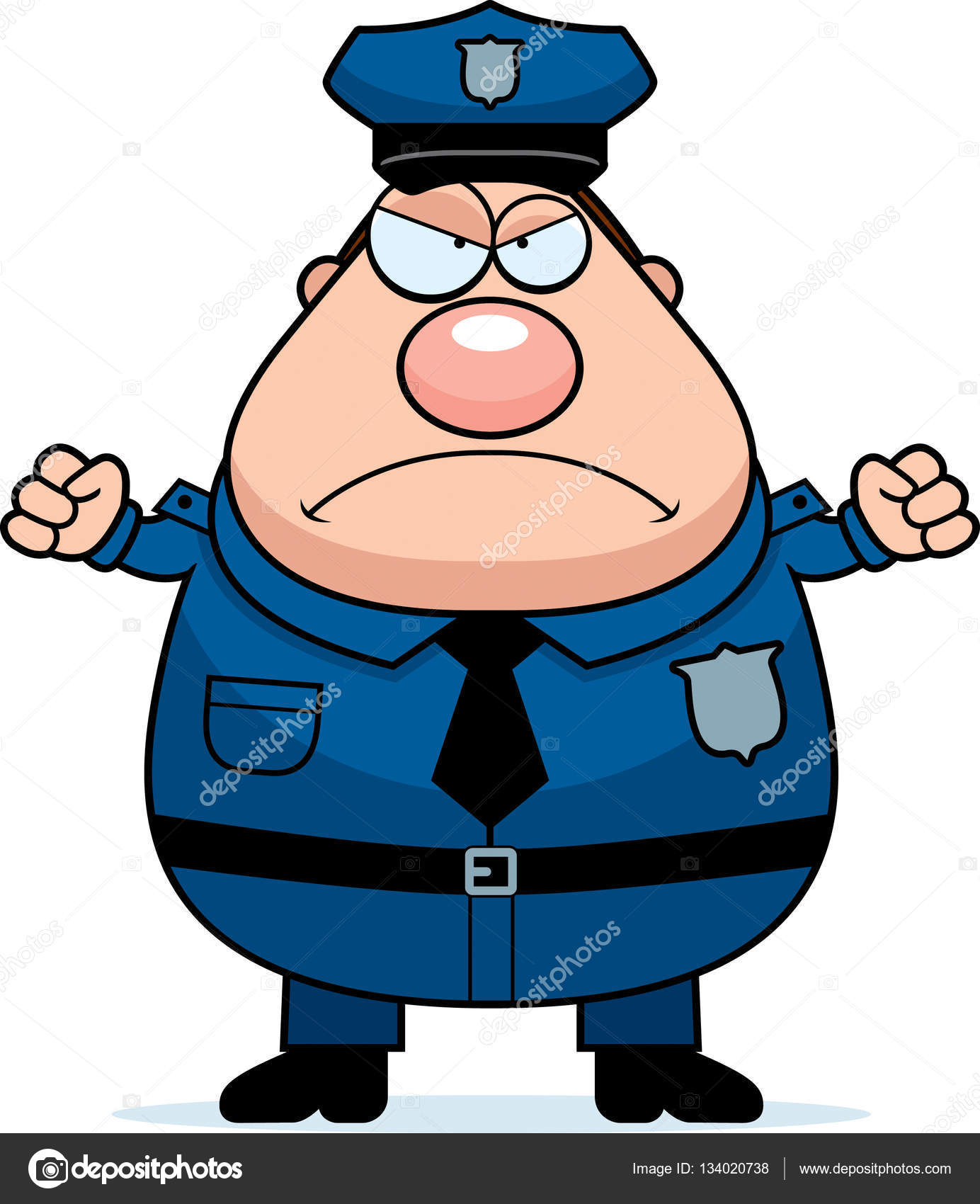 Angry police cartoon Vector Art Stock Images | Depositphotos