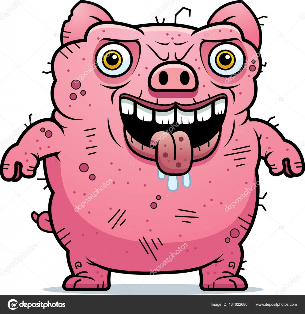Ugly Pig Standing Stock Vector Image by ©cthoman #134022680 Ugly Pig Standing Stock Vector Image by ©cthoman #134022680