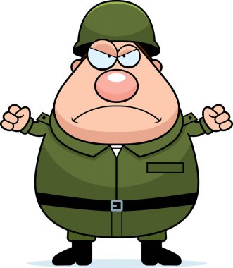 Çizgi film kızgın asker