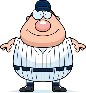 Gülümseyen beyzbol oyuncusu