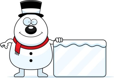 Çizgi film kardan adam işareti