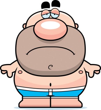 Yorgun çizgi film erkek mayo