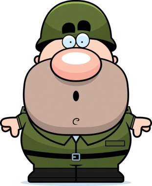 Sürpriz karikatür asker