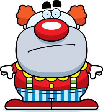 Çizgi film palyaço bıkkın