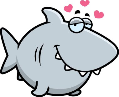 Çizgi film köpekbalığı aşık