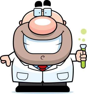 Çizgi film bilim adamı tüp