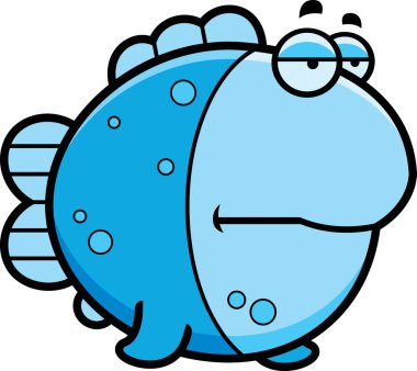 Sıkılmış çizgi film balık