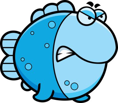 Kızgın çizgi film balık