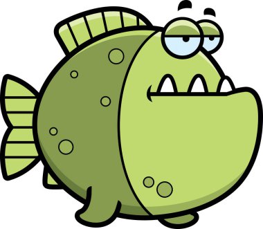 Sıkılmış karikatür Piranha