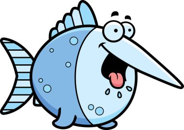 Aç karikatür kılıç balığı