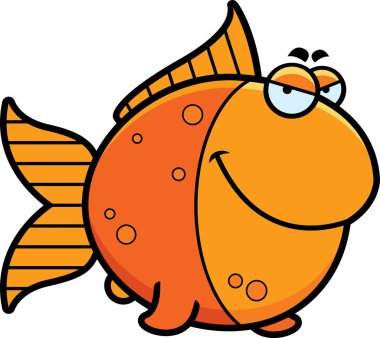 Kurnaz karikatür Goldfish