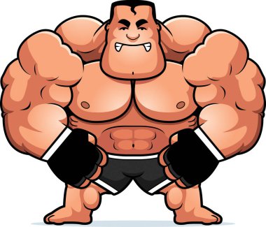 Çizgi film Mma savaşçı kızgın