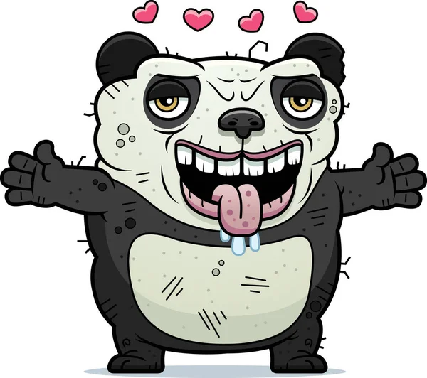 Feo abrazo de panda — Archivo Imágenes Vectoriales