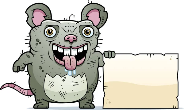 丑陋的大鼠标志 — 图库矢量图片