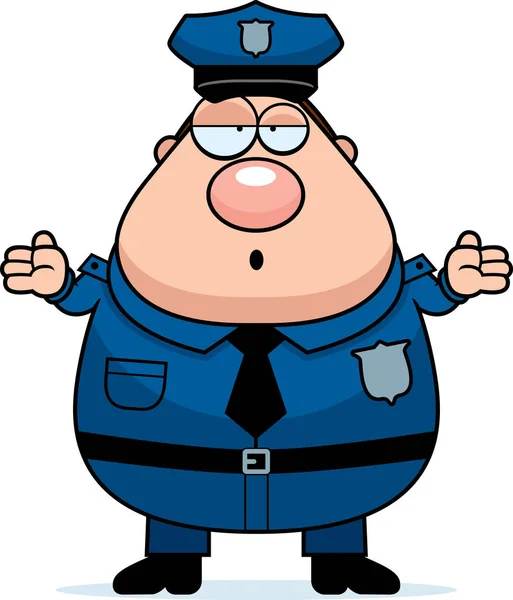 Cartoon Polícia confusa — Vetor de Stock