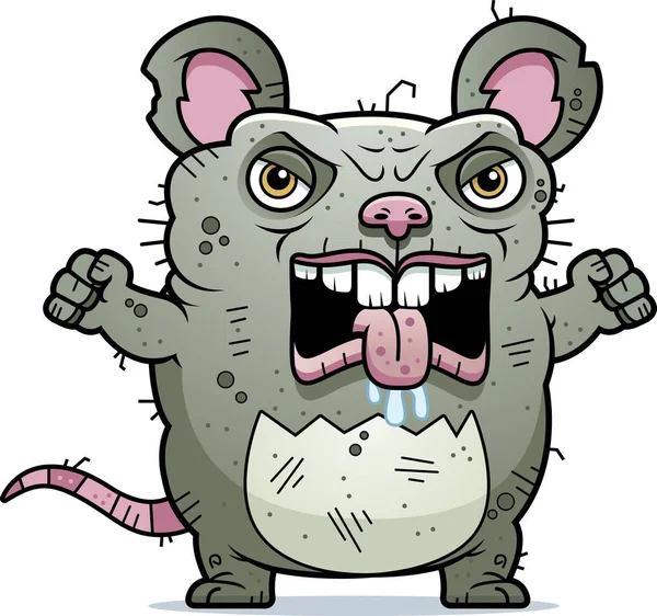 Boos lelijk Rat — Stockvector