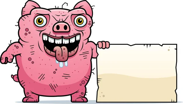 Знак уродливой свиньи — стоковый вектор