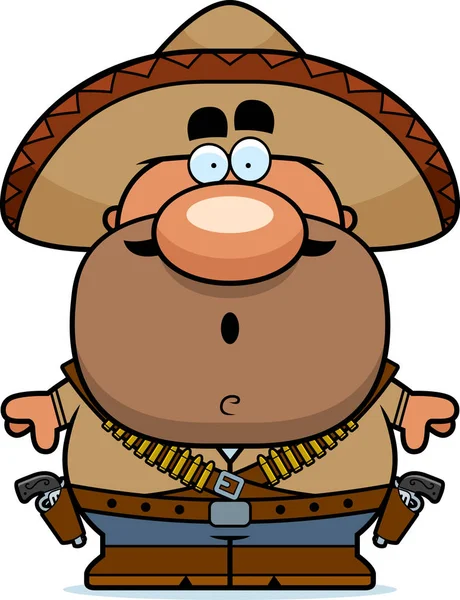 Surprised Cartoon Bandito — Stock Vector