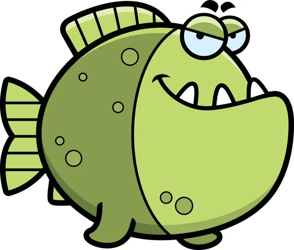 Cartoon Sly Piranha — Image vectorielle