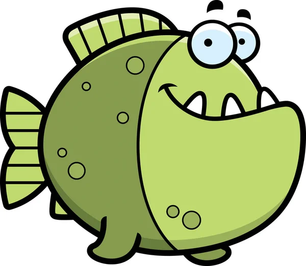 Cartoon Piranha Sorridente — Vettoriale Stock