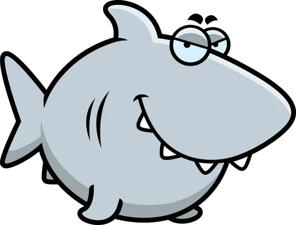Sly Cartoon Shark — Stock Vector
