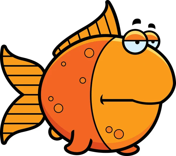 Zlaté rybky nudil karikatura — Stockový vektor