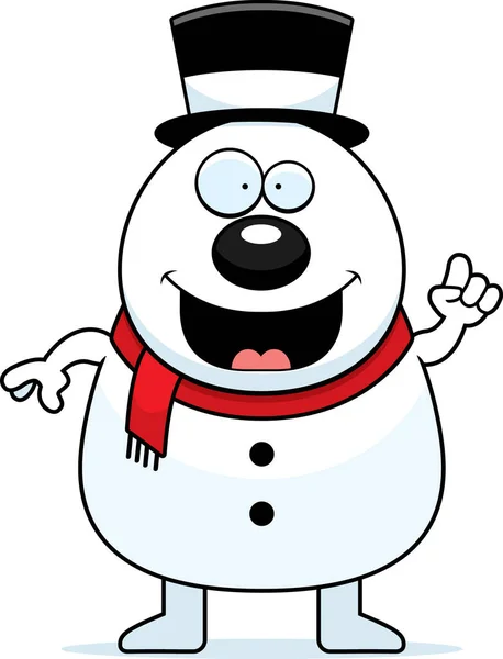 Cartoon Snowman Idea — Stock Vector