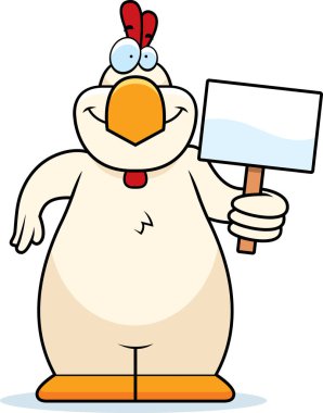 Çizgi film tavuk işareti