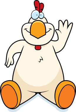 Çizgi film tavuk oturma