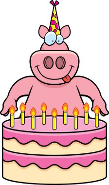 Çizgi film domuz doğum günü