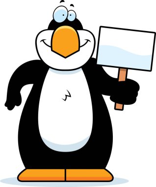 Karikatür penguen işareti