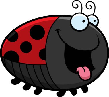 Aç karikatür uğur böceği