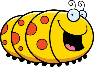 Çizgi film Caterpillar gülümseyen