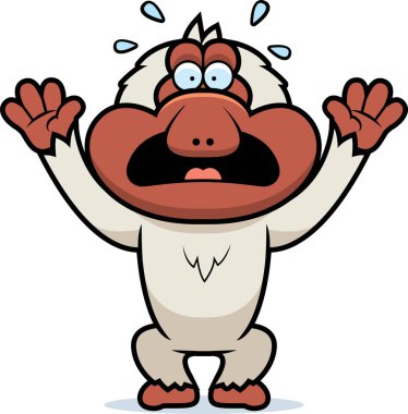 Panik karikatür makak