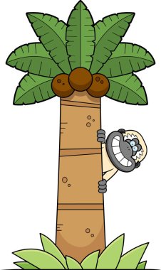 Çizgi film Gibbon ağaç