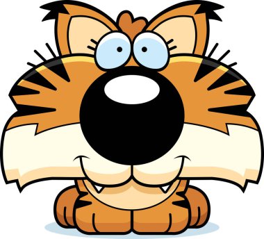 Çizgi film Lynx gülümseyen