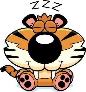 Saber - dişli kaplan uyuklayan