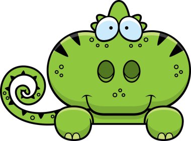 Çizgi film bukalemun bakmak