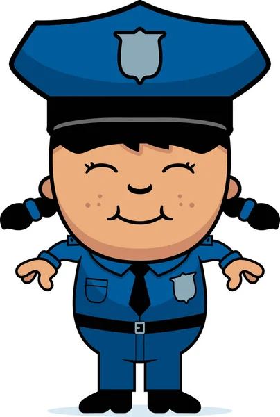 Meisje politieagent — Stockvector
