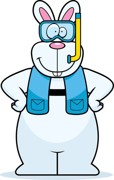 Şnorkel karikatür tavşan