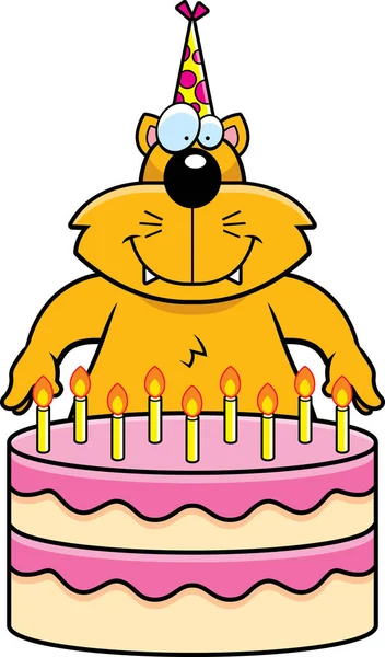 Cartoon Cat anniversaire — Image vectorielle