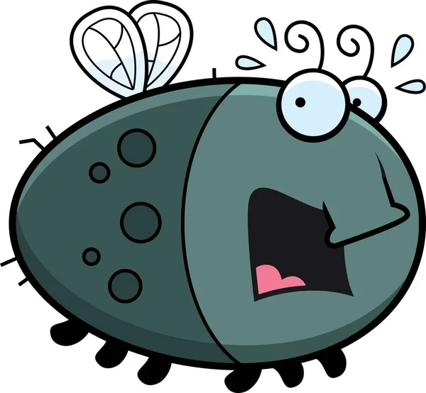 Asustada mosca de dibujos animados — Archivo Imágenes Vectoriales