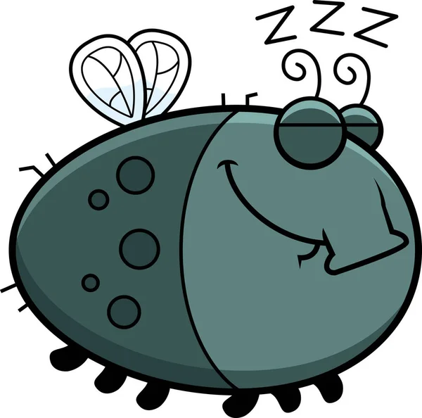 Sovande tecknad fluga — Stock vektor