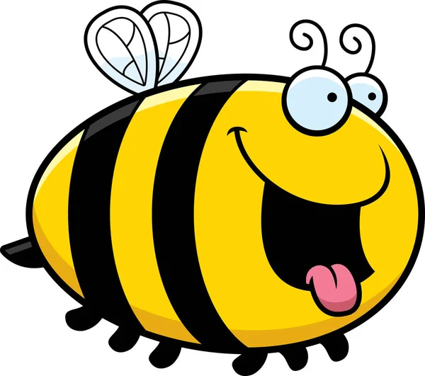 Голодные мультфильм пчела — стоковый вектор