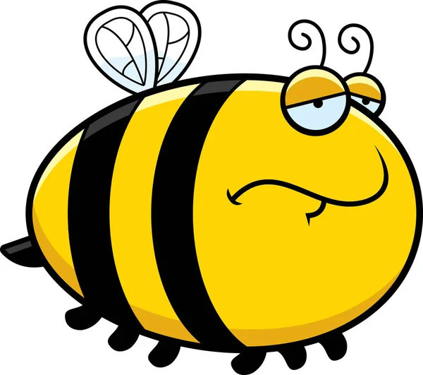 Triste abeja de dibujos animados — Vector de stock