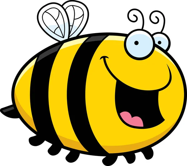 Мультфильм пчела улыбаясь — стоковый вектор