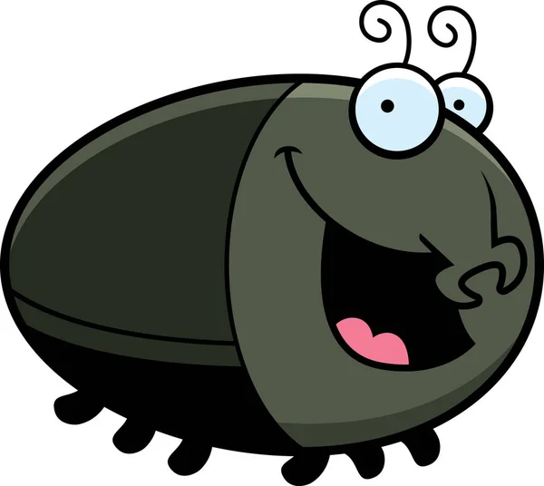 Escarabajo de dibujos animados sonriendo — Vector de stock
