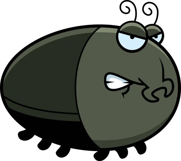Escarabajo de dibujos animados enojado — Archivo Imágenes Vectoriales