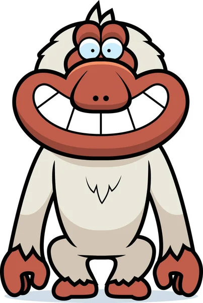 Cartoon makaak grijns — Stockvector