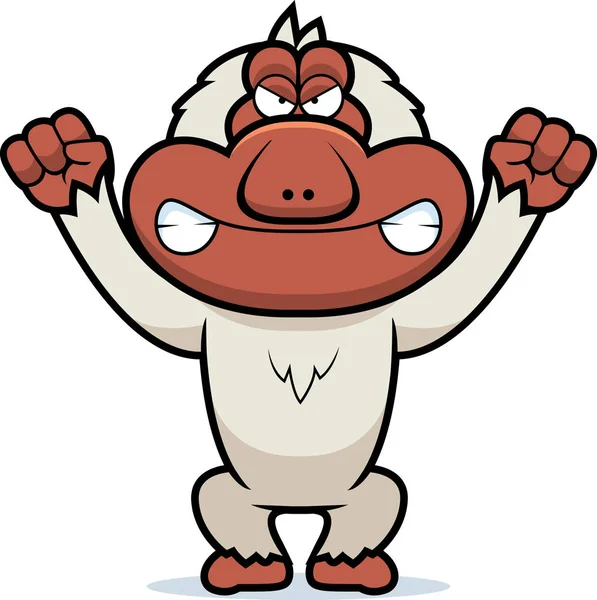 Macaco de dibujos animados enojado — Archivo Imágenes Vectoriales